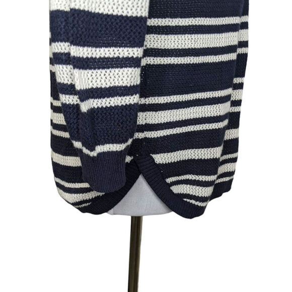 Eddie Bauer Lightweight Spring Summer Nautical Beachy Knit Mesh Sweater Small - Picture 3 of 8